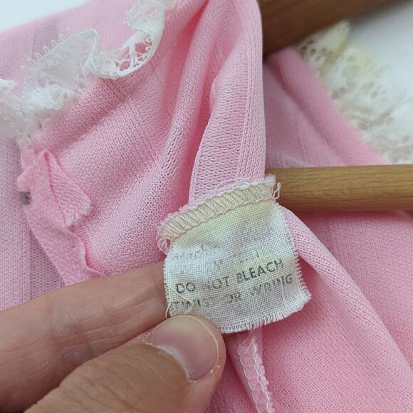 Vintage Dress Girls Size 8-9 Pink Maxi Smocked Long Sleeve Boho Hippie - Picture 8 of 8